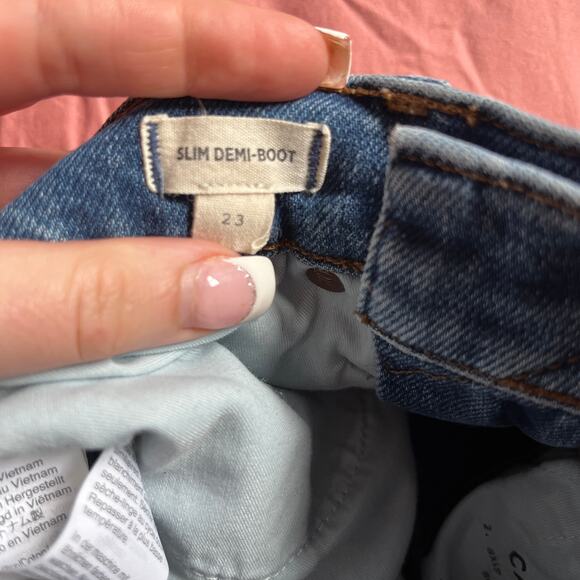 Madewell Blue Slim Demi Bootcut Jeans Size 23 - Picture 3 of 6